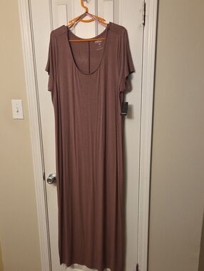 torrid Scoop-Neck Maxi Dress in Mauve Taupe